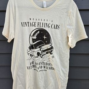 Weasley's Vintage Flying Cars Cream Tee